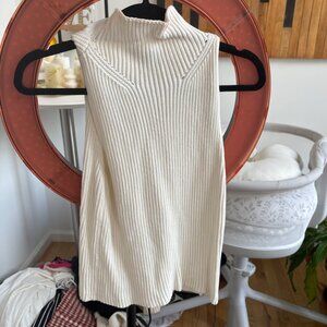 Nili Lotan SONIA SWEATER TANK Cream Size XS